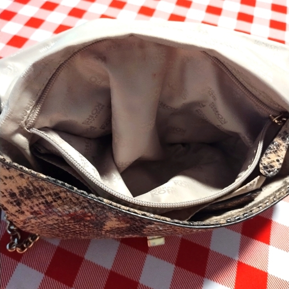 Michael Michael Kors Beige Python Embossed Leathe… - image 5